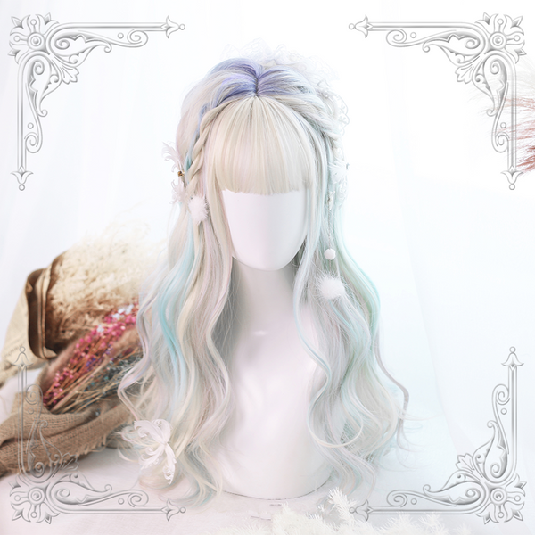 Harajuku Lolita Mixed Color Curly Hair Wig YC20365