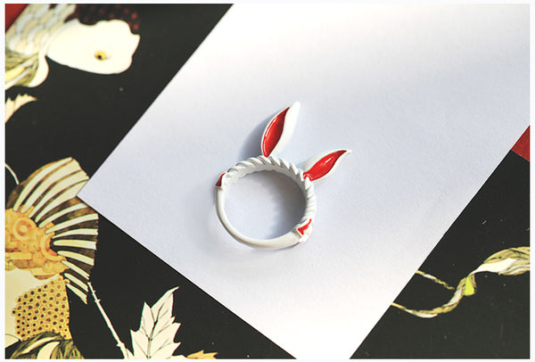 Cute Rabbit Ears Cos Ring Necklace YC20281