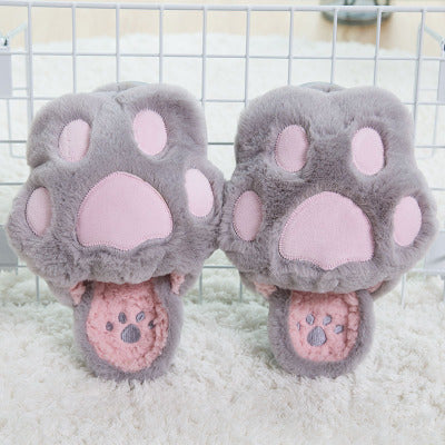 Cute cat claw cotton slippers yc20495