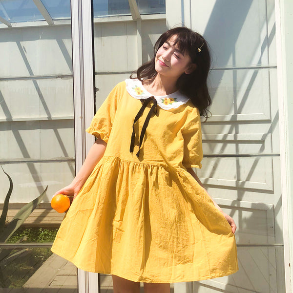 Japanese sunflower dress yc20970
