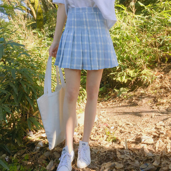Lolita high waist plaid skirt   YC21398