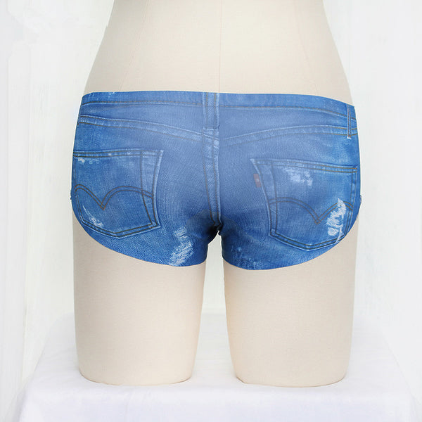 Lolita imitation denim ice silk briefs     YC21427