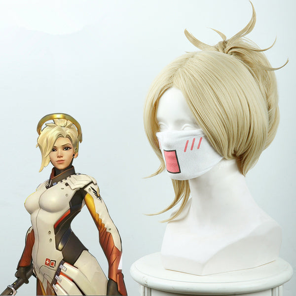 overwatch Mercy cosplay wig yc22552