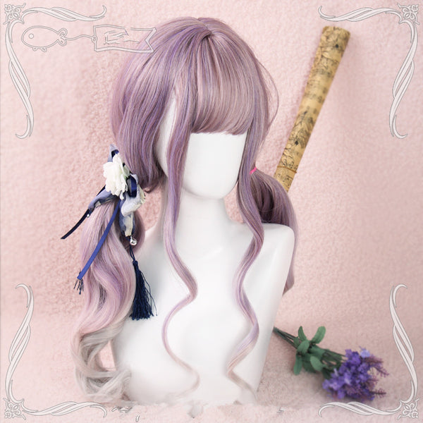 Harajuku Lolita purple cos wigs YC20153