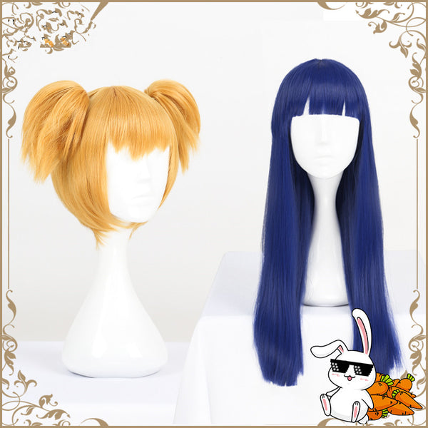 Japanese golden double ponytail cos wig YC20171