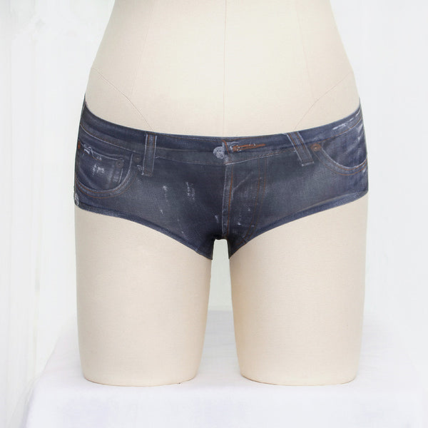 Lolita imitation denim ice silk briefs     YC21427