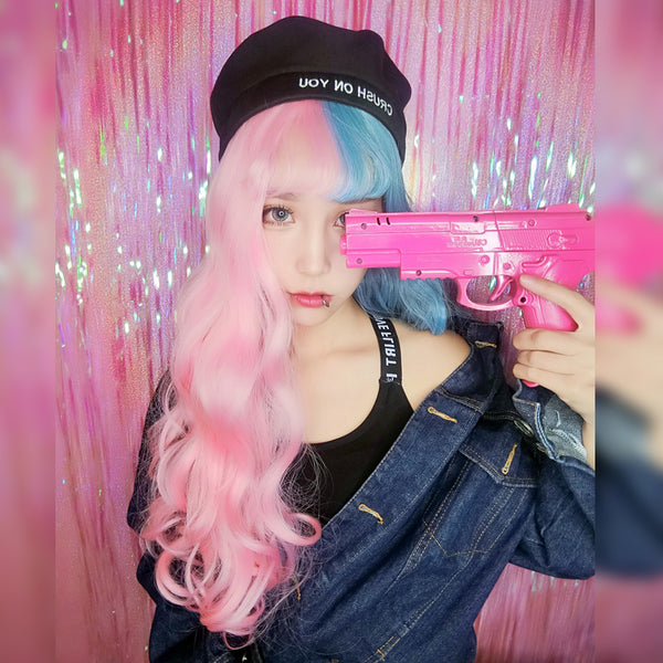 Harajuku lolita blue pink wig yc20958