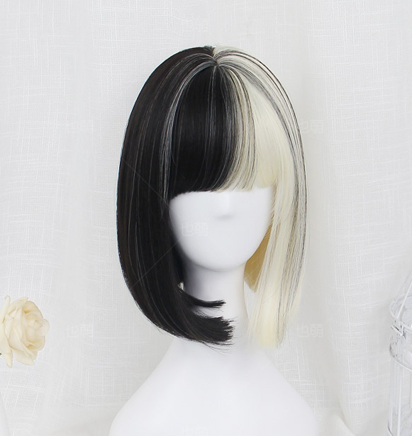 Lolita black and white wig yc20594