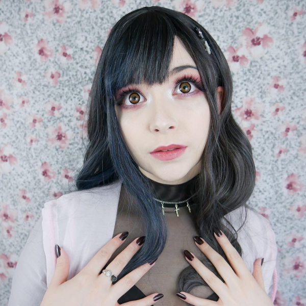 Lolita grey-blue gradient wig YC20322