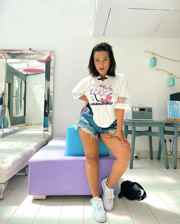 Harajuku JK print T-shirt YC24229