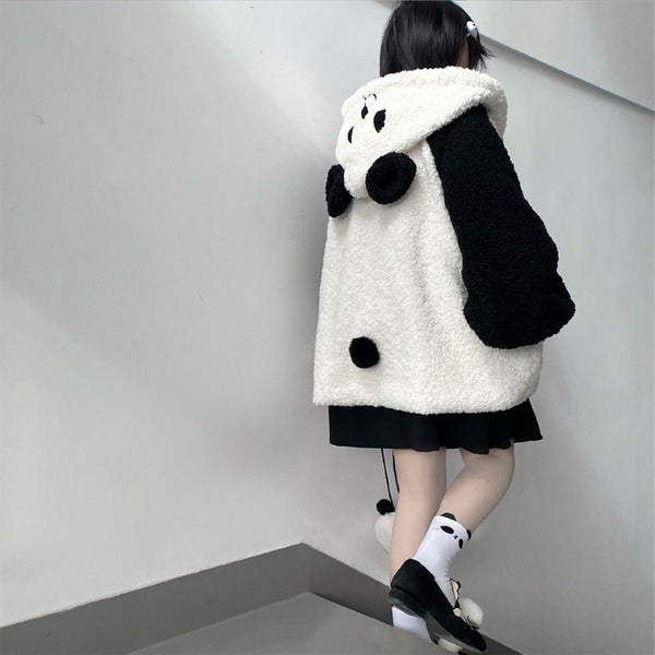 Cute panda plush coat yc50225