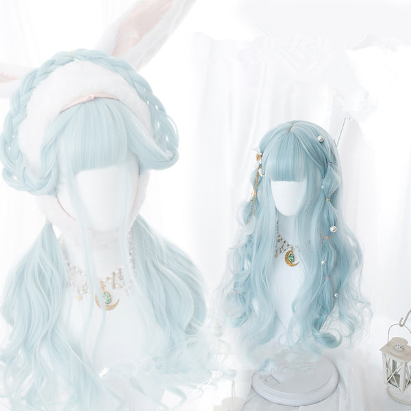 Lolita Blue Long Curly Wig yc50181