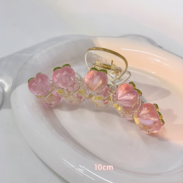 Girly peach hair clip yc24753