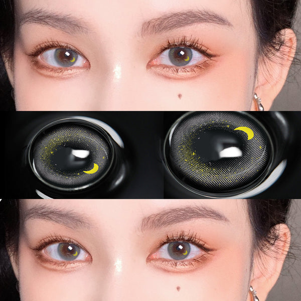Moon light gray color contact lenses (TWO PIECES)yc24689