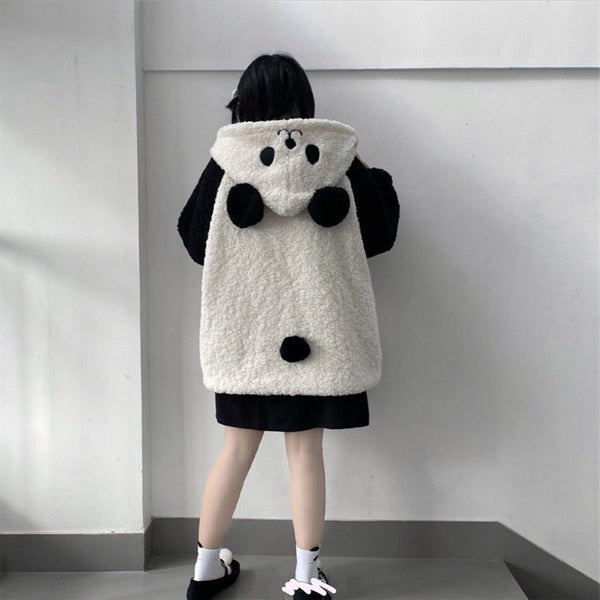 Cute panda plush coat yc50225