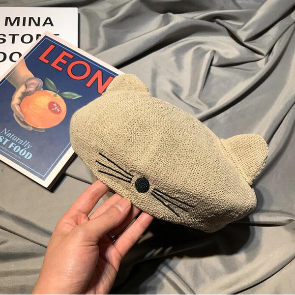 Retro cat ear beret yc22966
