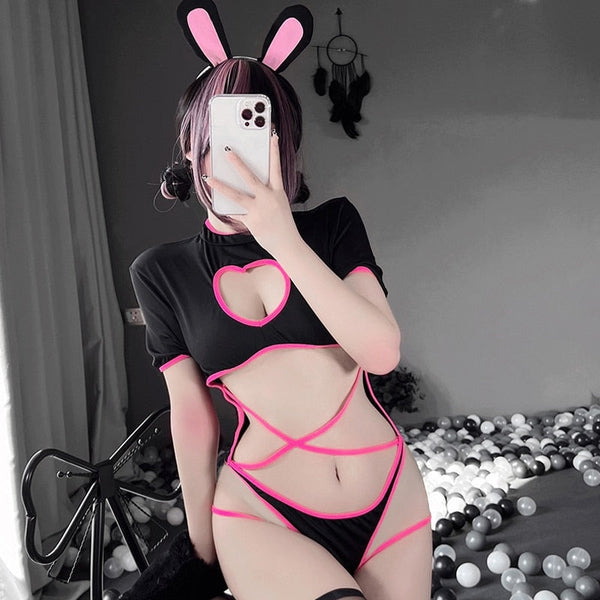 Black Bunny Girl Uniform Set Kf83589