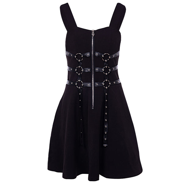 Dark punk off-the-shoulder dress yc22860