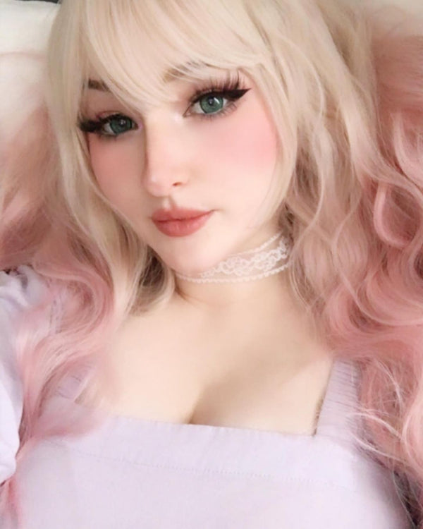 lolita grey pink wig yc22348