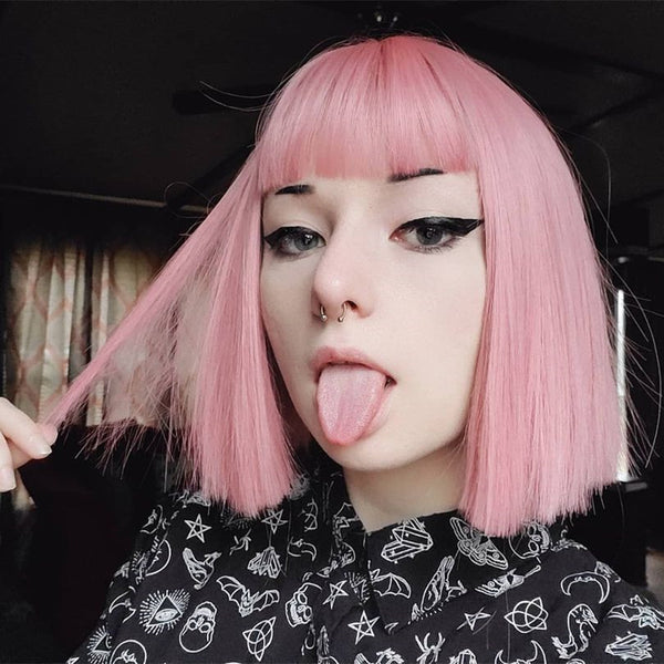 Fashion sweet short straight wig yc23680